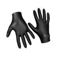 Перчатки нитриловые ультрапрочные, р-р 11/XXL черные, (уп. 100 шт.), Jeta Safety